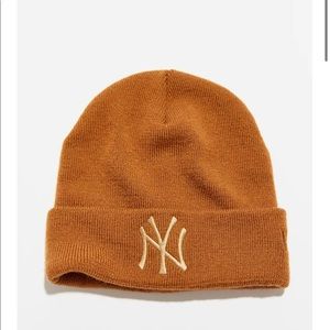Urban Outfitters brown New York Yankees MLB Beanie